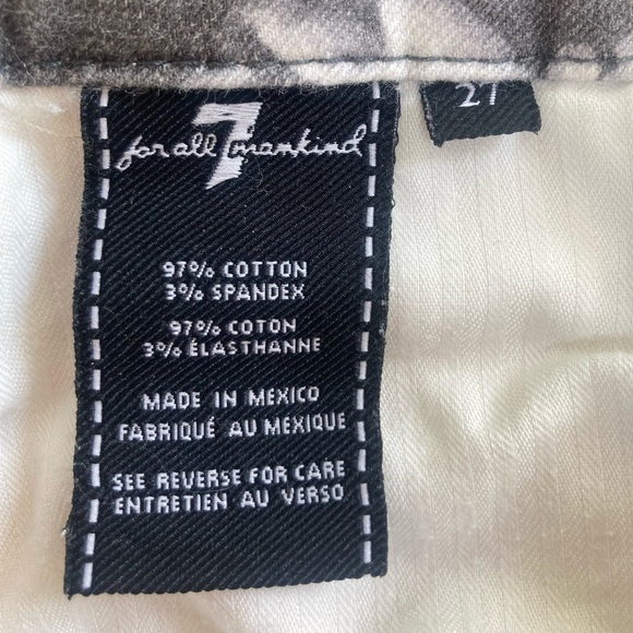 7 for all Mankind sz 27 Ankle Skinny Floral jeans - Picture 8 of 14